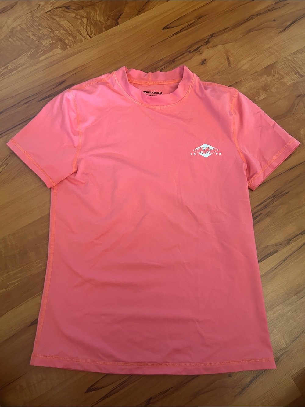 Billabong Coral Pink Short Sleeve Rashguard